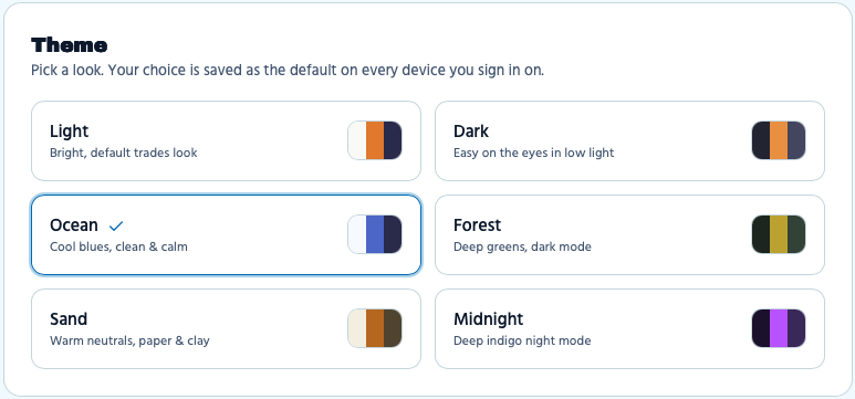 Theme and branding